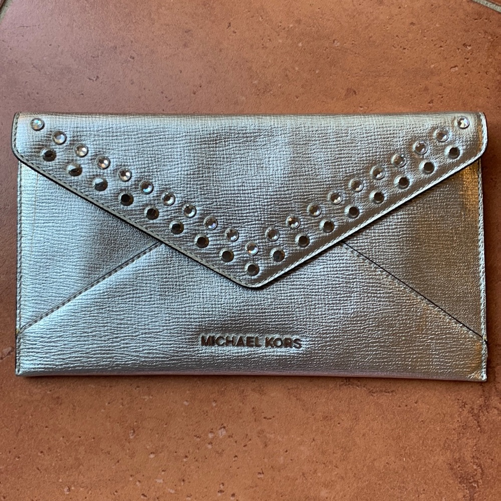 Silver Michael Kors Clutch